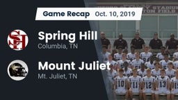 Recap: Spring Hill  vs. Mount Juliet  2019