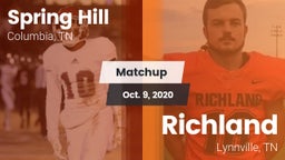 Matchup: Spring Hill High vs. Richland  2020