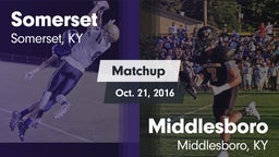 Matchup: Somerset  vs. Middlesboro  2016