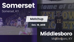 Matchup: Somerset  vs. Middlesboro  2018