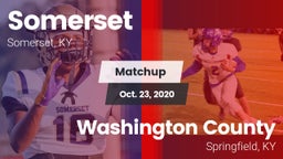 Matchup: Somerset  vs. Washington County  2020