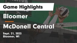 Bloomer  vs McDonell Central  Game Highlights - Sept. 21, 2023