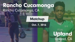 Matchup: Rancho Cucamonga vs. Upland  2016