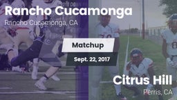 Matchup: Rancho Cucamonga vs. Citrus Hill  2017