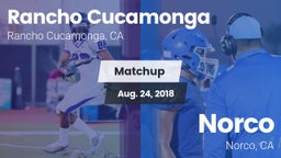 Matchup: Rancho Cucamonga vs. Norco  2018