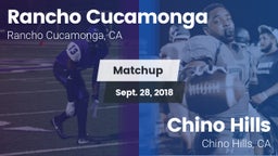 Matchup: Rancho Cucamonga vs. Chino Hills  2018