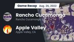 Recap: Rancho Cucamonga  vs. Apple Valley  2022