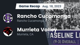 Recap: Rancho Cucamonga  vs. Murrieta Valley  2023