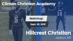 Matchup: Clinton Christian Ac vs. Hillcrest Christian  2018