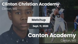 Matchup: Clinton Christian Ac vs. Canton Academy  2020