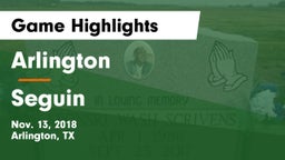 Arlington  vs Seguin  Game Highlights - Nov. 13, 2018
