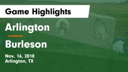 Arlington  vs Burleson  Game Highlights - Nov. 16, 2018