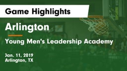 Arlington  vs Young Men's Leadership Academy Game Highlights - Jan. 11, 2019