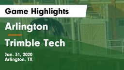 Arlington  vs Trimble Tech  Game Highlights - Jan. 31, 2020