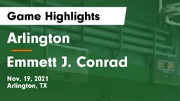 Arlington  vs Emmett J. Conrad  Game Highlights - Nov. 19, 2021
