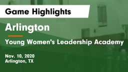 Arlington  vs Young Women's Leadership Academy Game Highlights - Nov. 10, 2020
