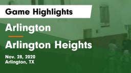 Arlington  vs Arlington Heights  Game Highlights - Nov. 28, 2020