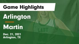 Arlington  vs Martin  Game Highlights - Dec. 21, 2021