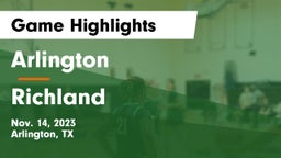 Arlington  vs Richland  Game Highlights - Nov. 14, 2023