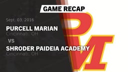 Recap: Purcell Marian  vs. Shroder Paideia Academy  2016