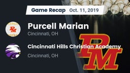 Recap: Purcell Marian  vs. Cincinnati Hills Christian Academy 2019