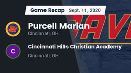 Recap: Purcell Marian  vs. Cincinnati Hills Christian Academy 2020