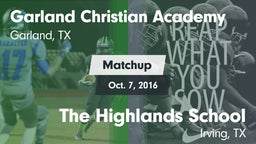 Matchup: Garland Christian vs. The Highlands School 2016