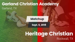 Matchup: Garland Christian vs. Heritage Christian  2018