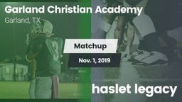 Matchup: Garland Christian vs. haslet legacy 2019