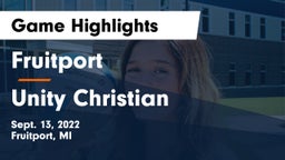 Fruitport  vs Unity Christian  Game Highlights - Sept. 13, 2022