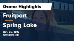Fruitport  vs Spring Lake  Game Highlights - Oct. 25, 2022