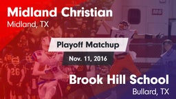 Matchup: Midland Christian vs. Brook Hill School 2016