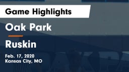 Oak Park  vs Ruskin  Game Highlights - Feb. 17, 2020