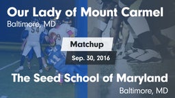 Matchup: Our Lady of Mount vs. The Seed School of Maryland 2016