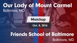 Matchup: Our Lady of Mount vs. Friends School of Baltimore 2016
