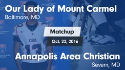 Matchup: Our Lady of Mount vs. Annapolis Area Christian  2016