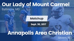 Matchup: Our Lady of Mount vs. Annapolis Area Christian  2017