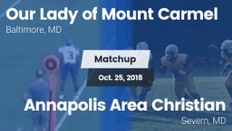 Matchup: Our Lady of Mount vs. Annapolis Area Christian  2018