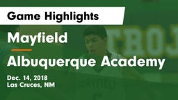 Mayfield  vs Albuquerque Academy  Game Highlights - Dec. 14, 2018