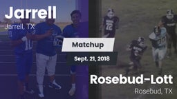 Matchup: Jarrell  vs. Rosebud-Lott  2018