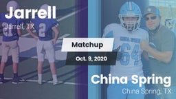 Matchup: Jarrell  vs. China Spring  2020