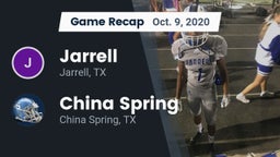 Recap: Jarrell  vs. China Spring  2020