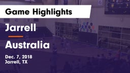 Jarrell  vs Australia Game Highlights - Dec. 7, 2018