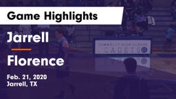 Jarrell  vs Florence  Game Highlights - Feb. 21, 2020