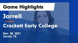 Jarrell  vs Crockett Early College  Game Highlights - Dec. 28, 2021