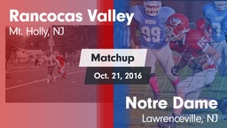 Matchup: Rancocas Valley vs. Notre Dame  2016