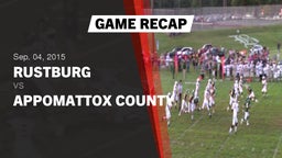 Recap: Rustburg  vs. Appomattox County  2015