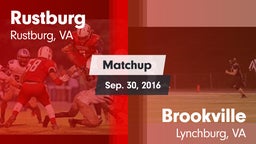 Matchup: Rustburg  vs. Brookville  2016