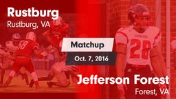 Matchup: Rustburg  vs. Jefferson Forest  2016