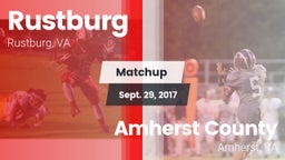 Matchup: Rustburg  vs. Amherst County  2017